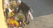 Seniorka nagrana. Przechodziła obok kwiaciarni. Ręce opadają