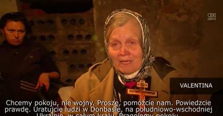 Cywile w podziemiach Słowiańska szukają schronienia przed brutalnymi starciami