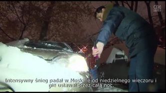 Intensywne opady śniegu w Moskwie; pogoda nie poprawia się już drugi dzień