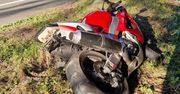 Czołowe zderzenie yamahy i osobówki. Sprawcą pijany 48-latek na motocyklu