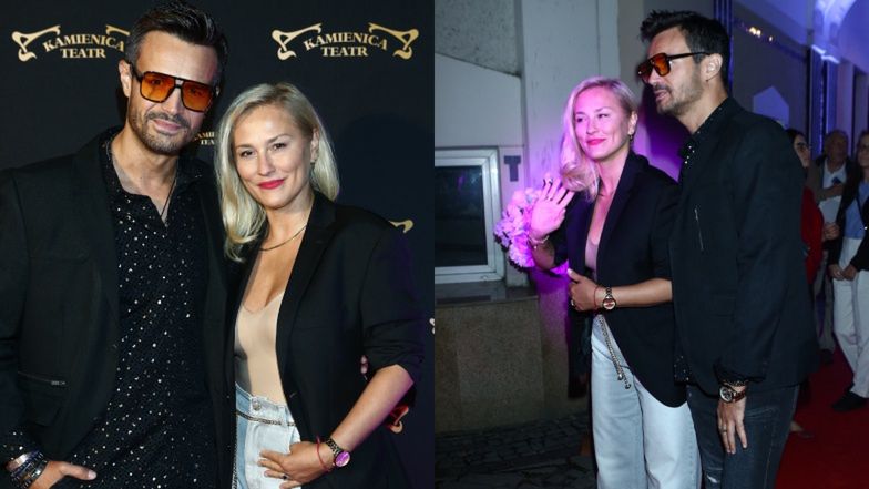 Mikołaj Krawczyk i Sylwia Juszczak na premierze spektaklu