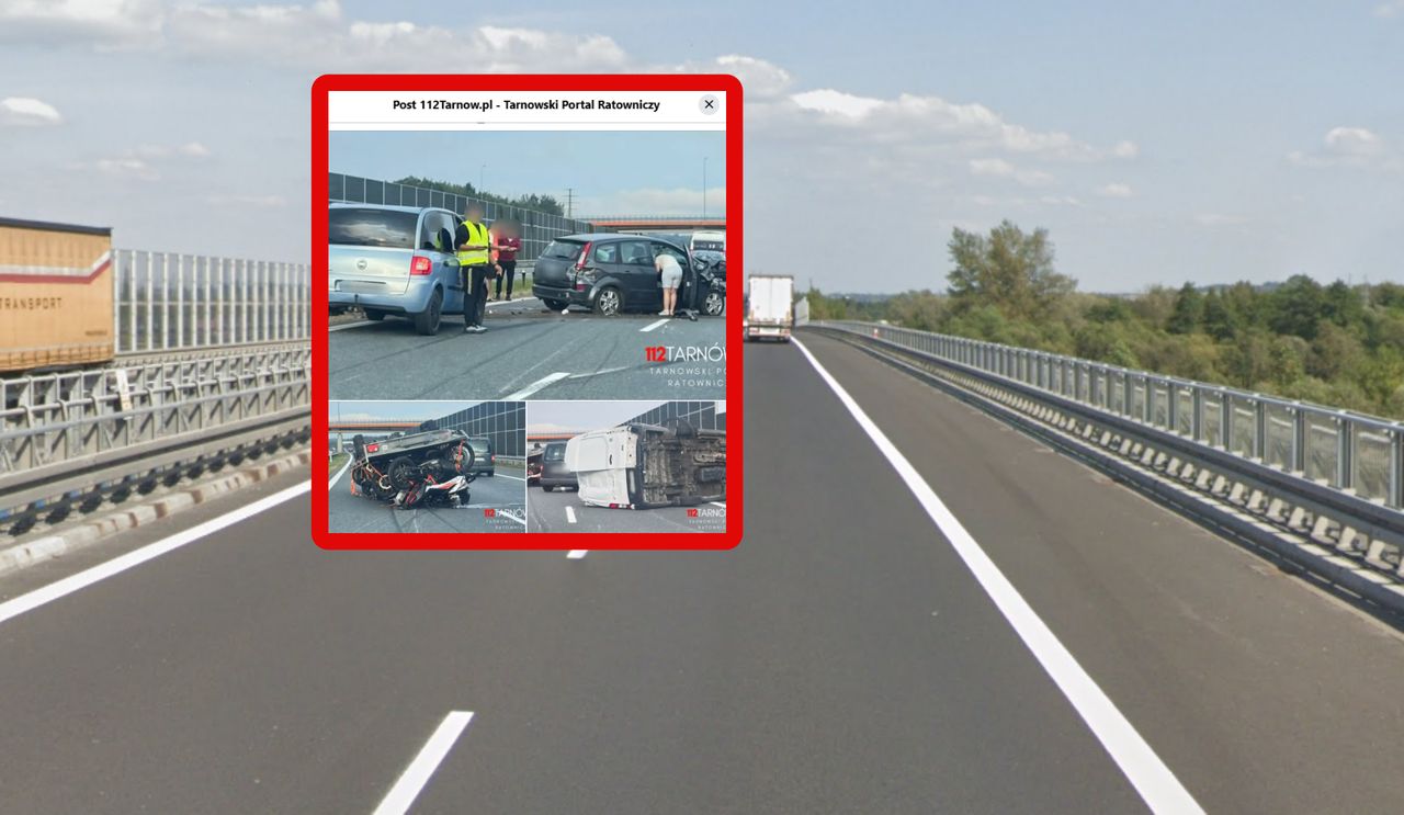 A4 zablokowana. Pokazali zdjęcia z miejsca zdarzenia