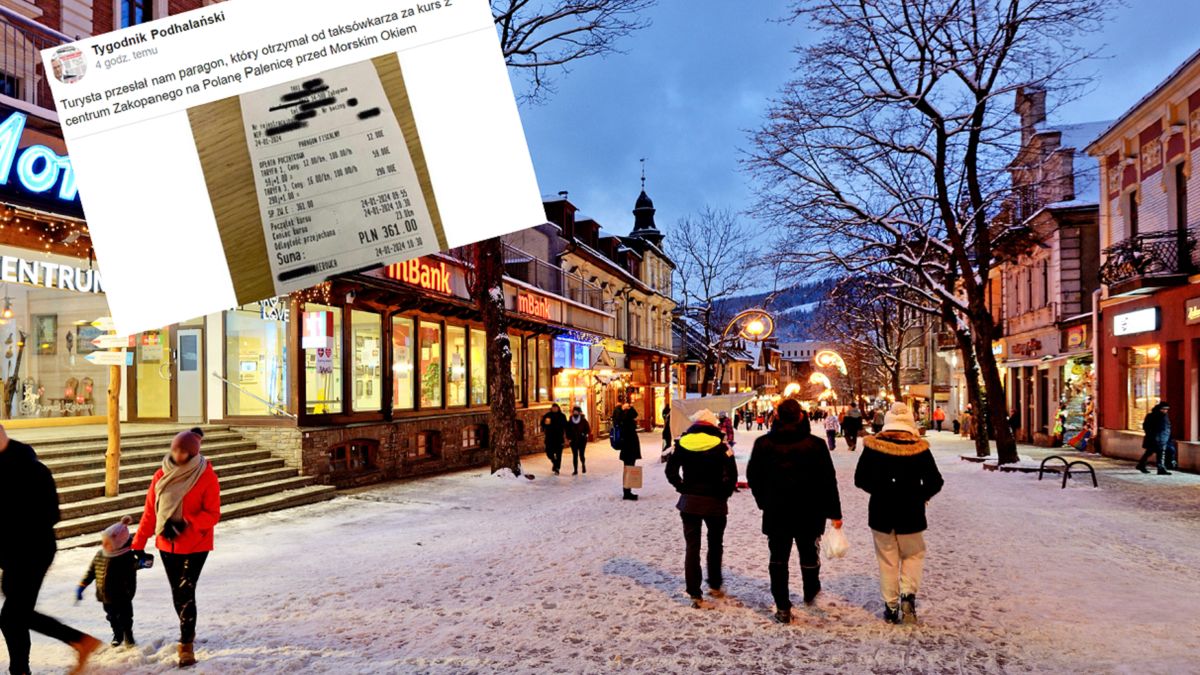 Szok. Tyle zapłacił za taksówkę w Zakopanem. 