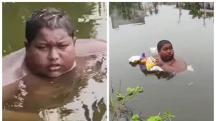 16-latek niemal nie wychodzi z wody. Tylko tam czuje ulgę. Dramat w Indiach