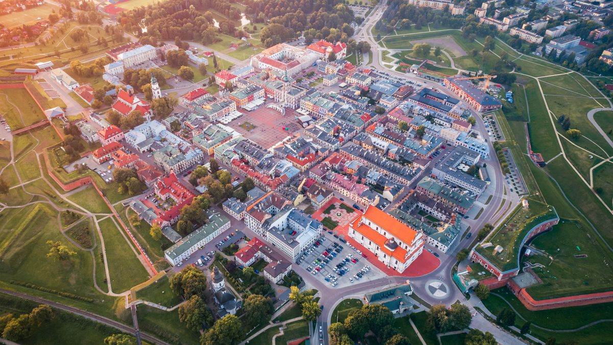 Zamość z lotu ptaka