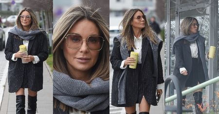 Małgorzata Rozenek w kusej spódniczce eksponuje SZCZUPŁE nogi w drodze do kliniki medycyny estetycznej (ZDJĘCIA)