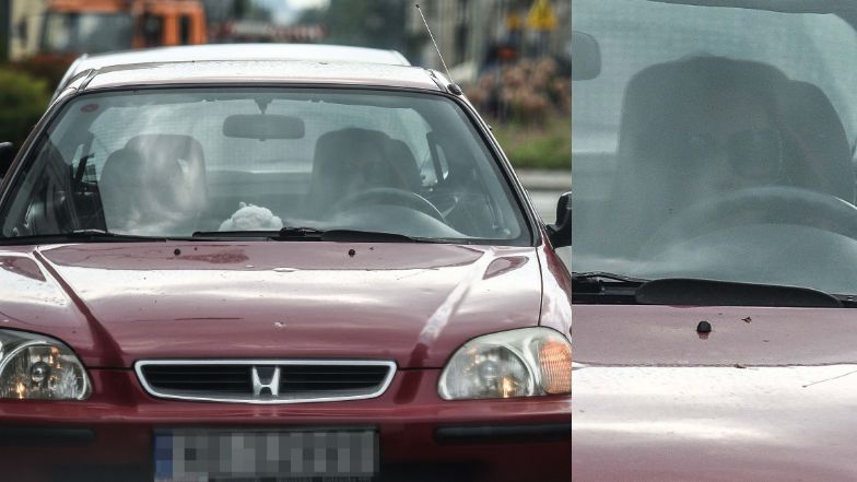 Agnieszka Fitkau-Perepeczko parkuje w niedozwolonym miejscu i znika w restauracji