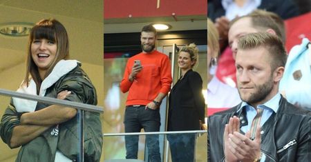 Gwiazdy kibicują na meczu Polska - Macedonia: Anna Lewandowska, Zofia Zborowska, Andrzej Wrona