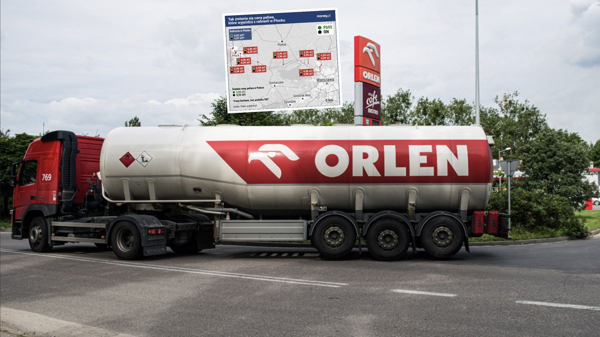 Oto jak zmieniają się ceny paliw po drodze z rafinerii w Płocku