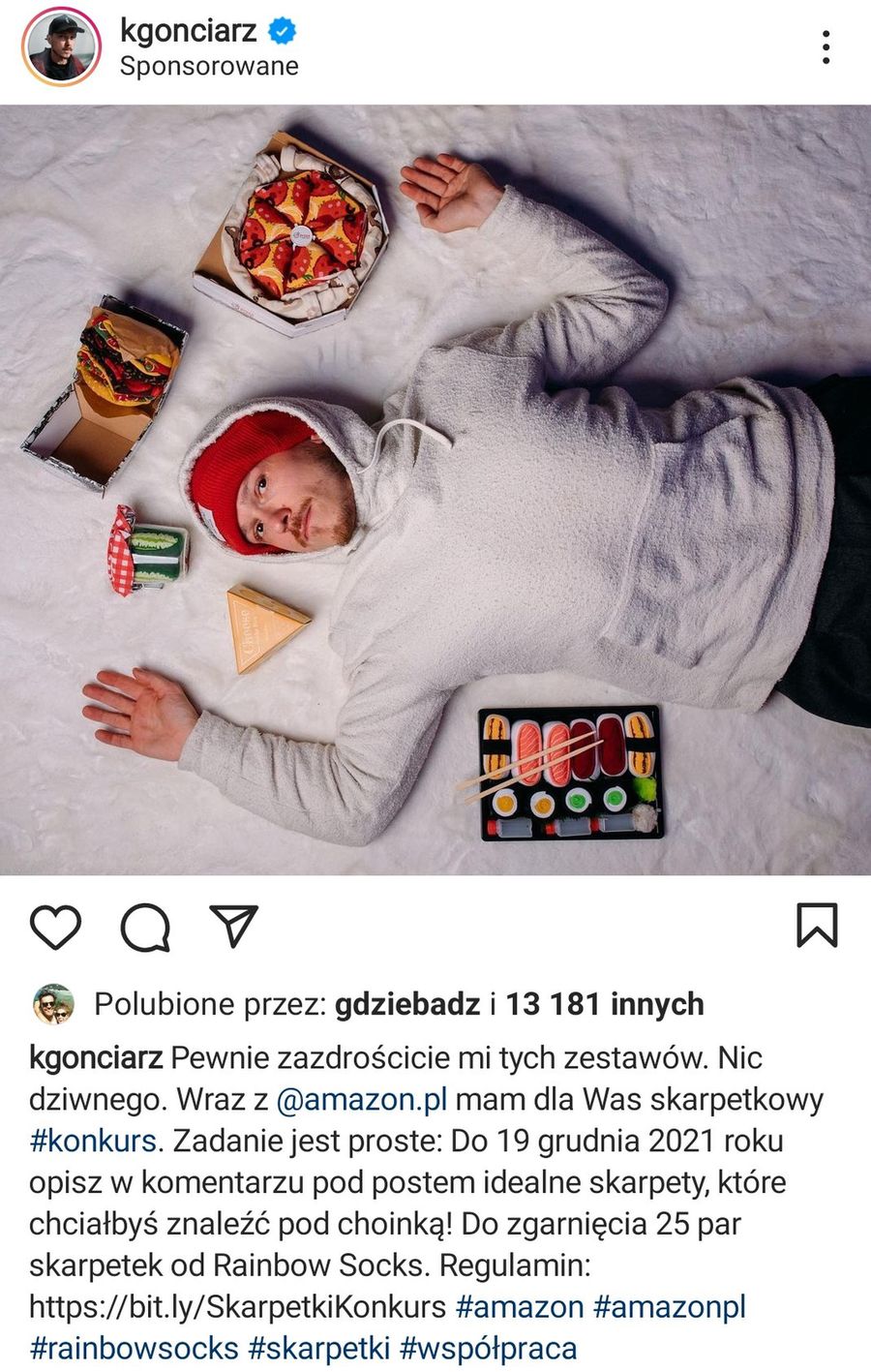 Krzysztof Gonciarz współpracuje z Amazonem