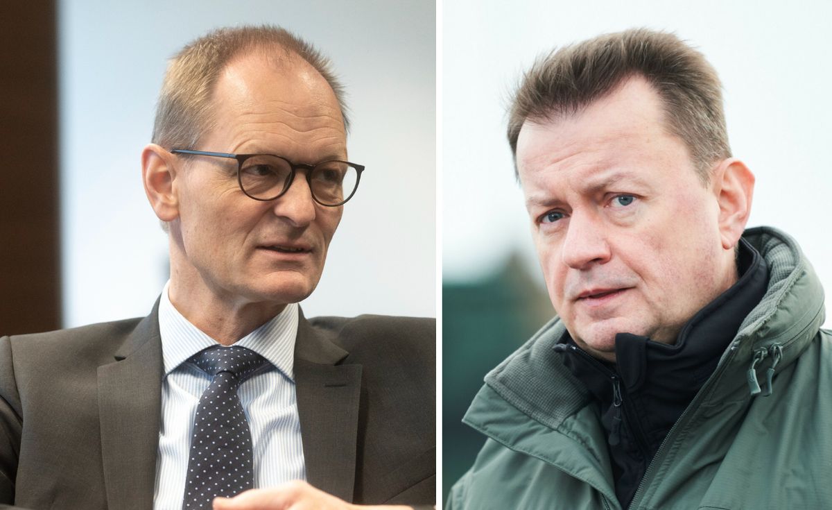 Ambasador Niemiec uderza w Błaszczaka. "Ile miliardów Polska przelewała do Moskwy?". Na zdjęciu dr Thomas Bagger i szef MON Mariusz Błaszczak