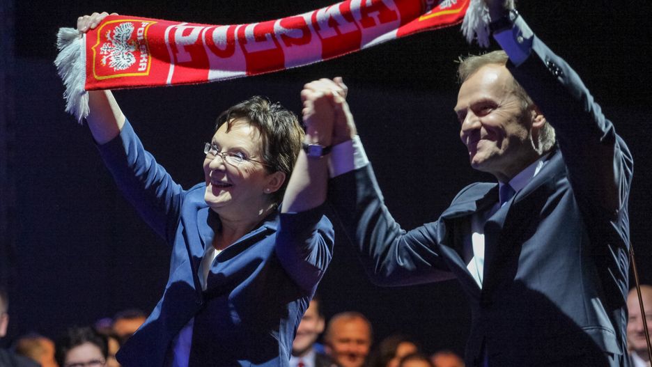 Tusk gratuluje Kopacz. "Wspaniała wiadomość dla Polski" Zdjęcie z konwencji Platformy Obywatelskiej z listopada 2014 roku 