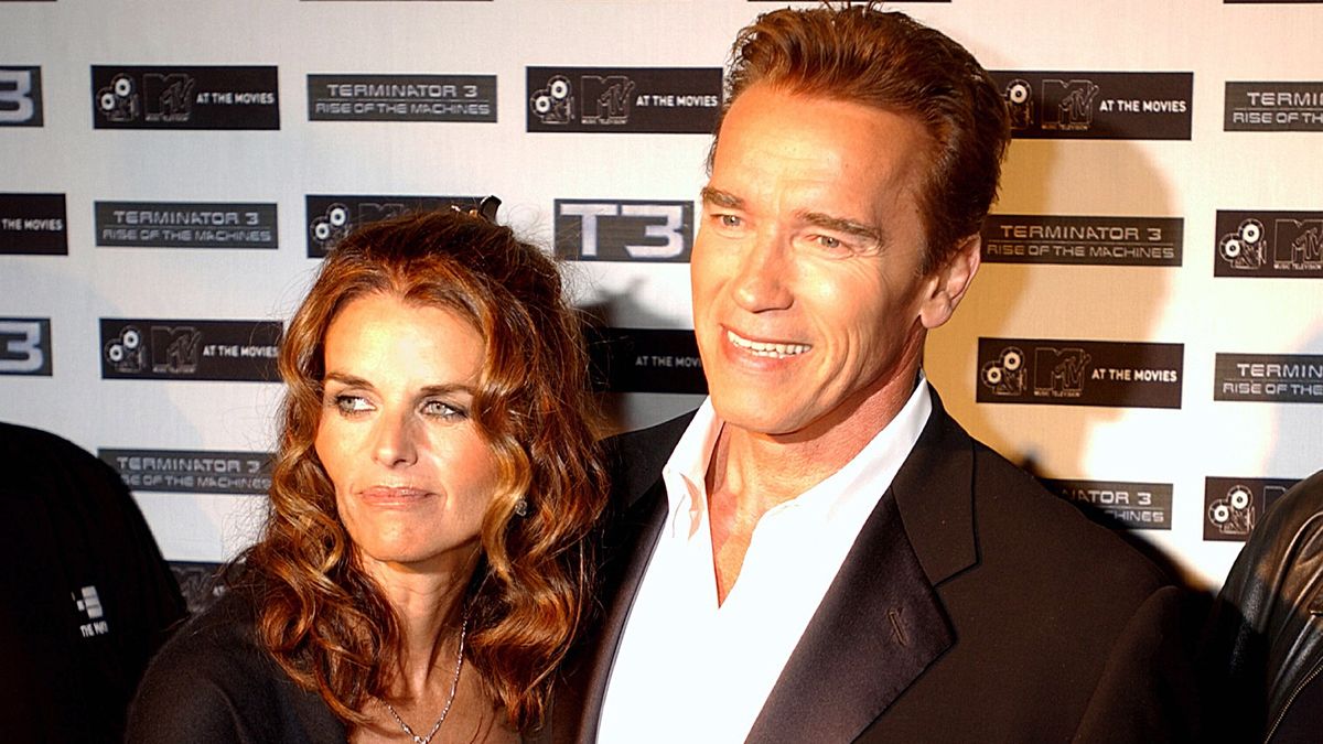 Arnold Schwarzenegger i Maria Shriver w Cannes w 2003 r.