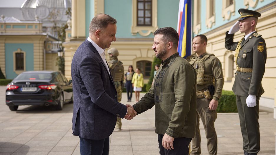 Andrzej Duda i Wołodymyr Zełenski. Zdjęcie z sierpnia
