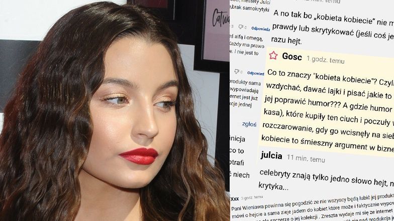 Czytelnicy "Pudelka" wyjaśniają Julii Wieniawie, że krytyka to  nie hejt