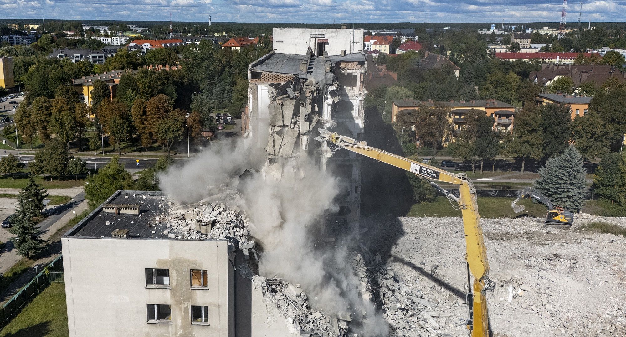 Rozbiórka byłej komendy Policji przy Bydgoskiej w Pile