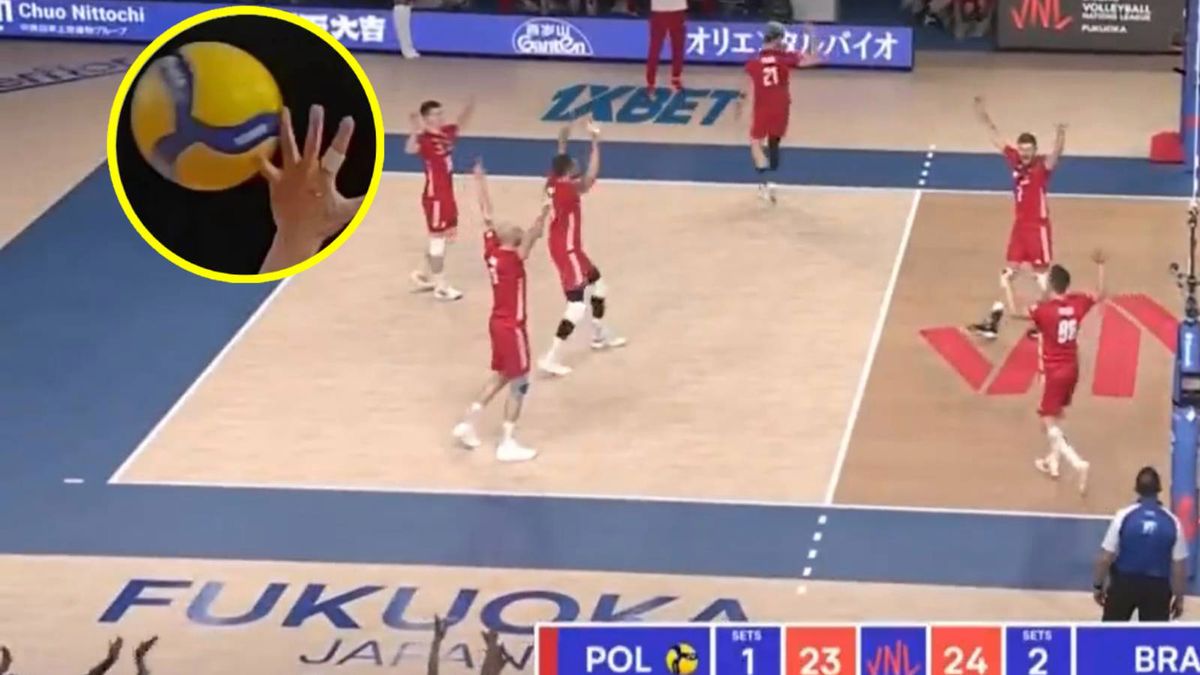 Twitter / Polsat Sport / ostatnia akcja meczu Polska - Brazylia