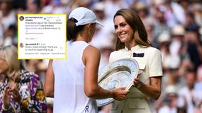 Świątek w środku nocy napisała do księżnej Kate. Dwa zdania