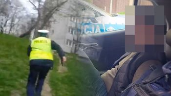 Rzucił się do pieszej ucieczki. Kierowca ze Szczecina nagrany