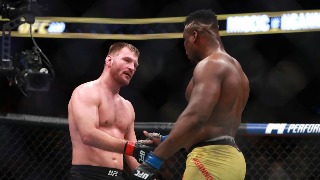 Getty Images / Mike Lawrie / Na zdjęciu: Stipe Miocic i Francis Ngannou