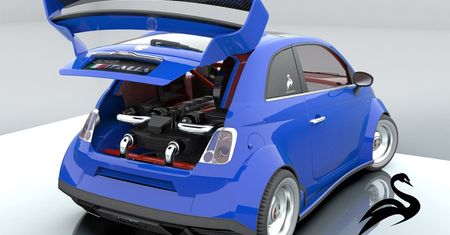 Fiat 500 z sercem z Ferrari 458 Italia? Oto pomysł Lazzarini Design