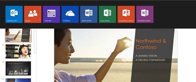 office online przełączanie aplikacji appswitcher