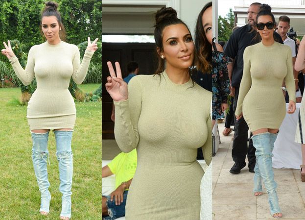 Kim Kardashian do fanek: "Nie poprawiałam piersi! Córkę i syna sama karmiłam" (ZDJĘCIA)