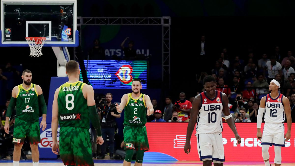 koszykarze Litwy i USA
