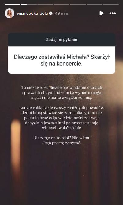 Pola Wiśniewska odpowiada na pytania