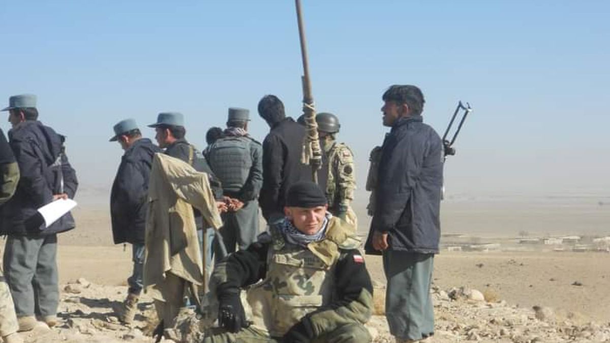 Marcin Knap podczas misji w Afganistanie