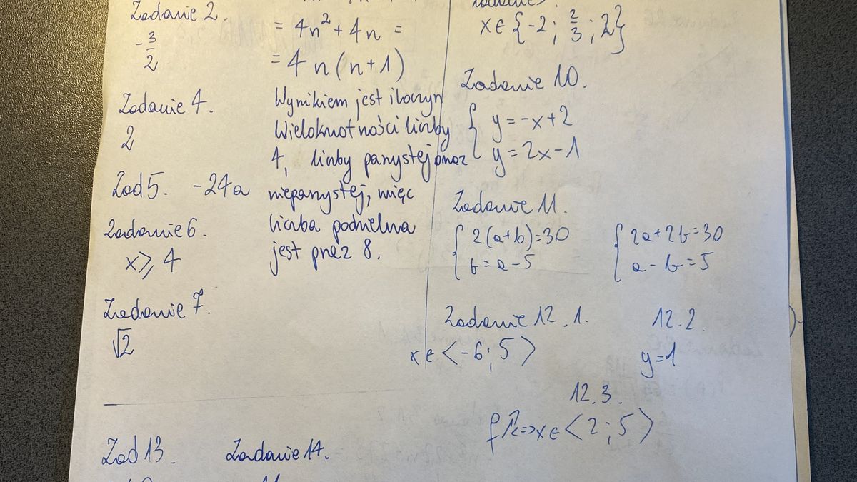 Matura - odpowiedzi z matematyki