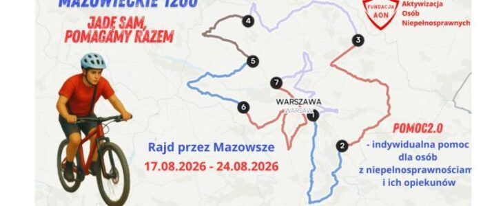 16-letni Jarek przejedzie 1200 km dla osób z niepełnosprawnościami. Rajd dotrze także do Płocka