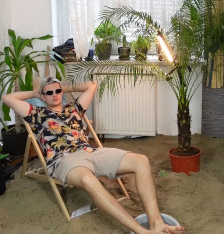 Łatwogang na plaży w domu