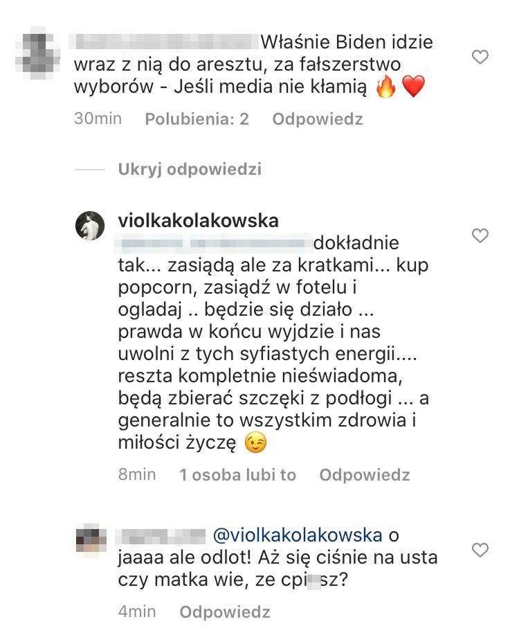 Viola Kołakowska snuje teorie spiskowe o Joe Bidenie