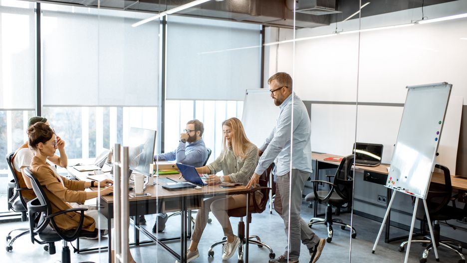 Office work with diverse coworkersGroup of diverse colleagues working on the computers in the modern office or coworking space, wide intreior viewweb, designer, creativity, office, work, design, colleagues, company, group, designing, monitor, technology, desktop, retouch, pc, computer, screen, laptop, casual, creative, employee, workplace, men, women, business, working, people, job, corporate, professional, team, project, adult, sitting, diverse