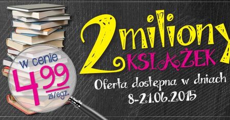2 miliony książek po 4,99zł/szt. W Biedronce