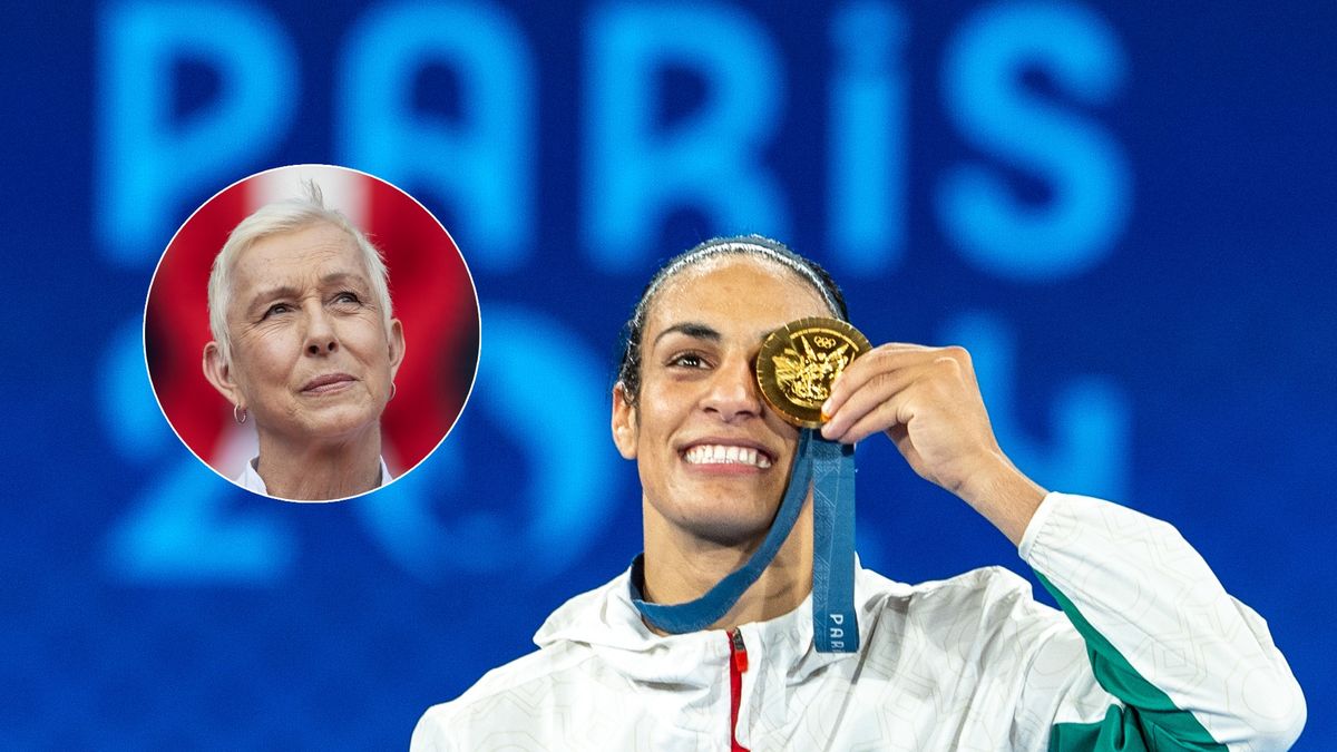 Getty Images / Na głównym zdjęciu: Imane Khelif (Aytac Unal/Anadolu via Getty Images), w kółku: Martina Navratilova (Tim Clayton/Corbis via Getty Images)