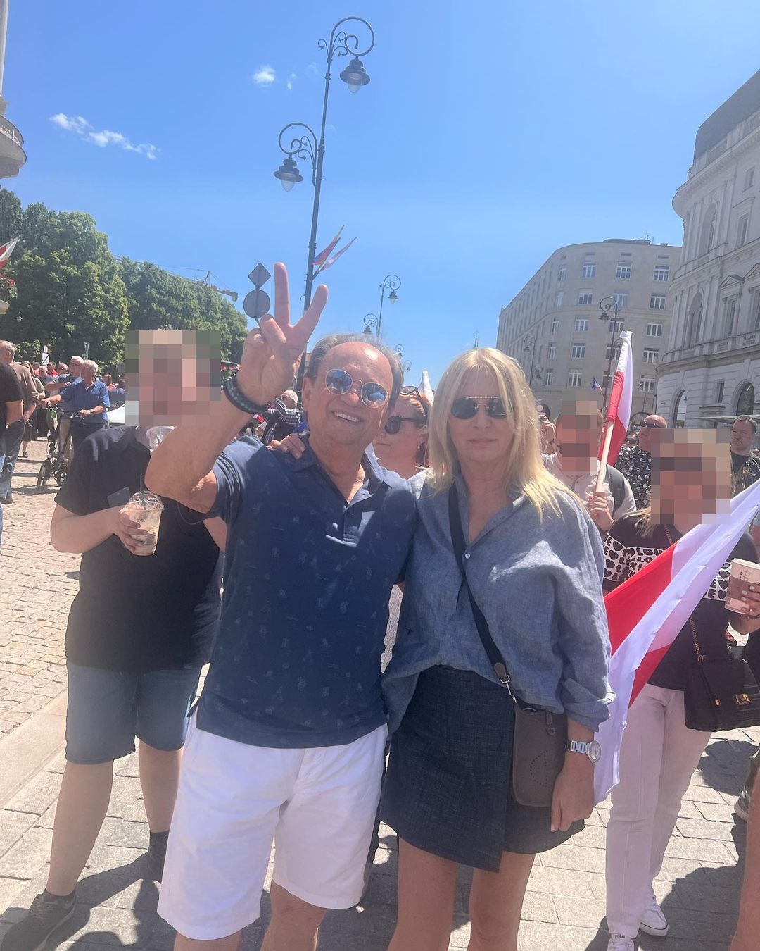 Mariola Bojarska-Ferenc na marszu