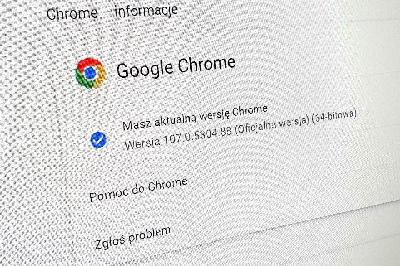 Aktualizacja Google Chrome