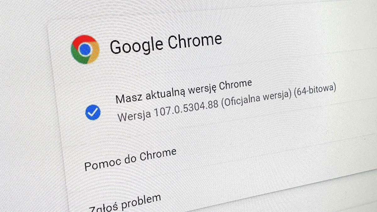 Aktualizacja Google Chrome