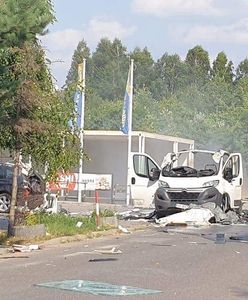 Wybuch furgonetki w Częstochowie. Auto rozerwane na strzępy. Dwie osoby nie żyją