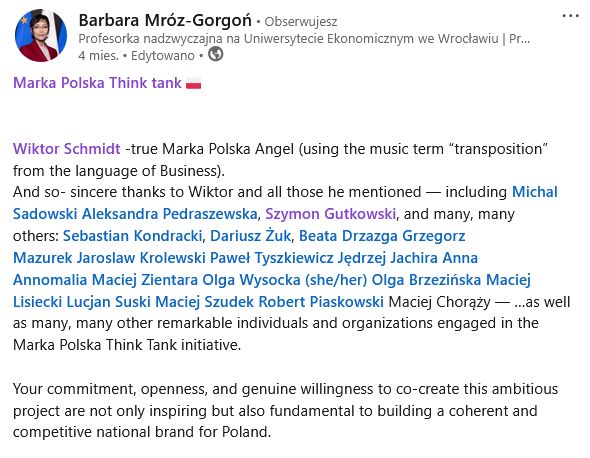Mróz-Gorgoń dziękuje Szymonowi Gutkowskiemu