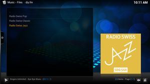 XBMC - odsłuch szwajcarskiej radiostacji jazzowej