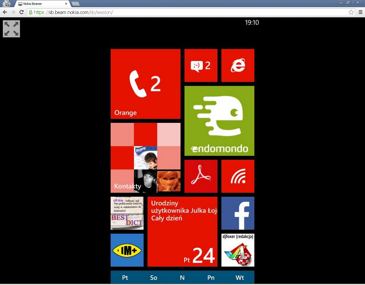 Nokia Beamer - udostępnianie ekranu Lumii poprzez sieć