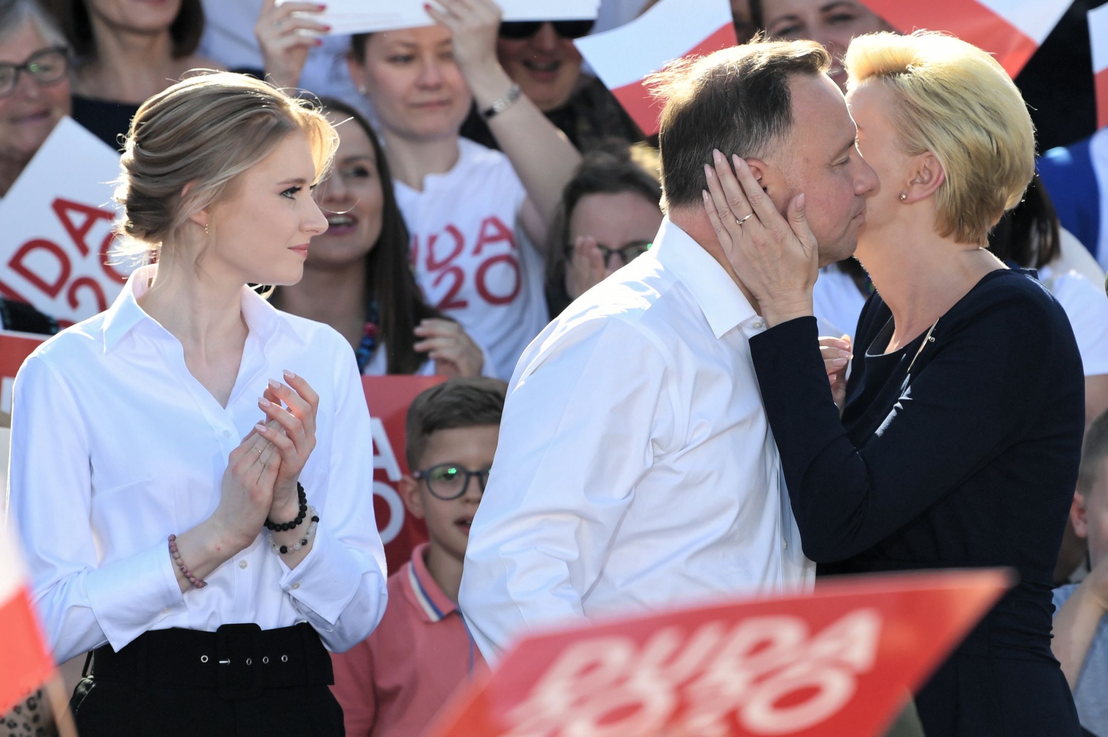 Kinga Duda wspiera ojca w ostatnim dniu kampanii wyborzczej