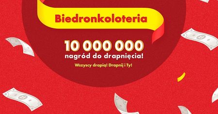 Zdrapki Biedronka – Biedronkoloteria 2023. Nowa loteria z nagrodami o wartości 40 mln złotych