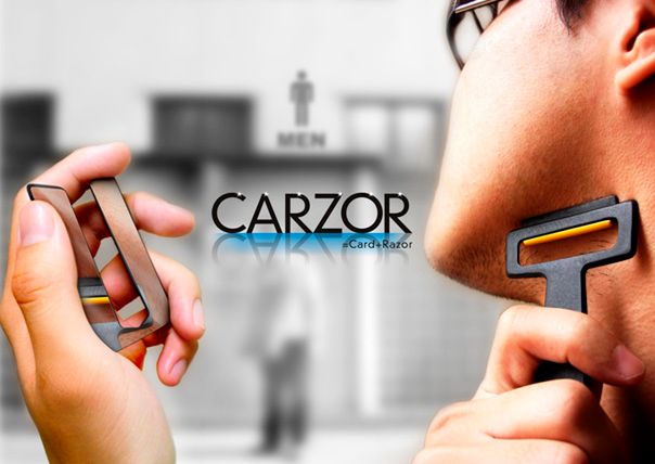 Carzor - nietypowy gadżet do golenia w kształcie karty kredytowej