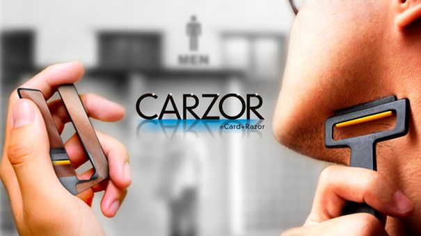 Carzor - nietypowy gadżet do golenia w kształcie karty kredytowej 1