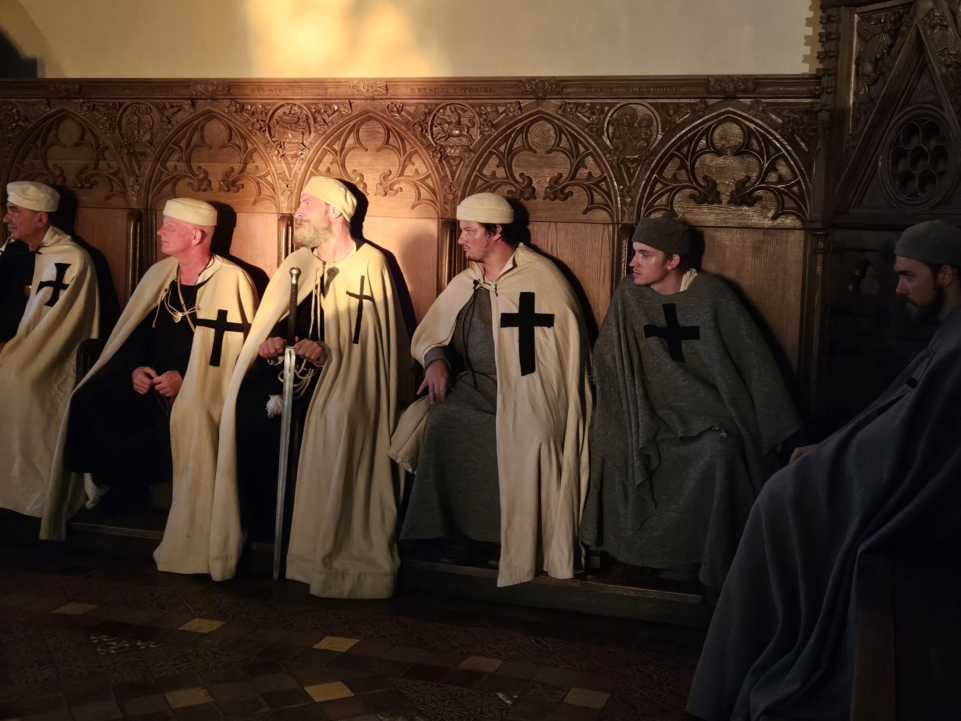 Obrady dowódców w komnatach wielkiego mistrza - jeden z punktów kulminacyjnych odtwarzanych wydarzeń