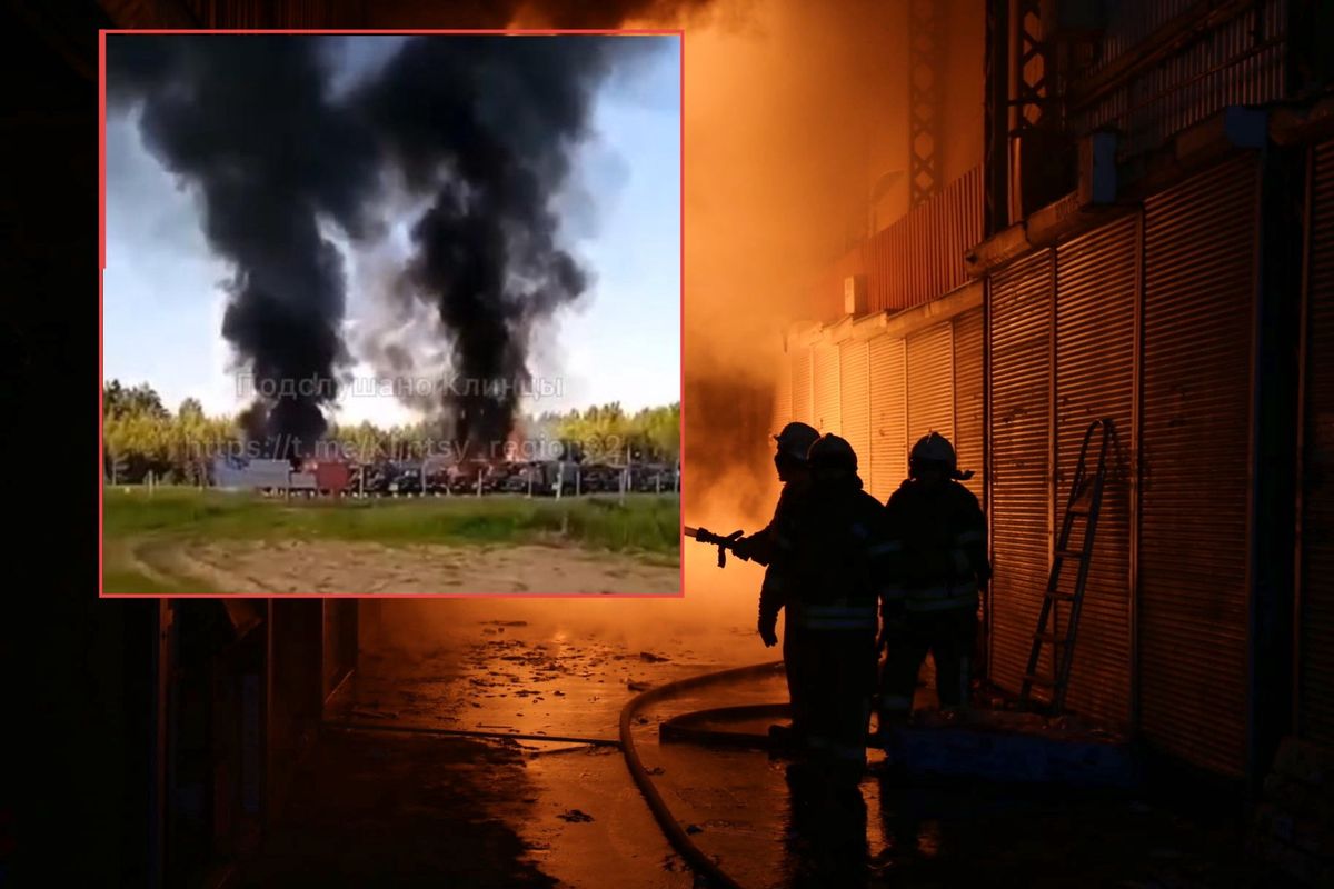 W bazie wojskowej w Rosji wybuchł pożar 
